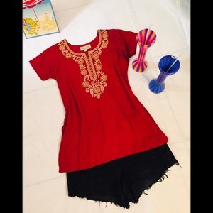 PARSHWA ART blouse tunic size CT / H boho summer